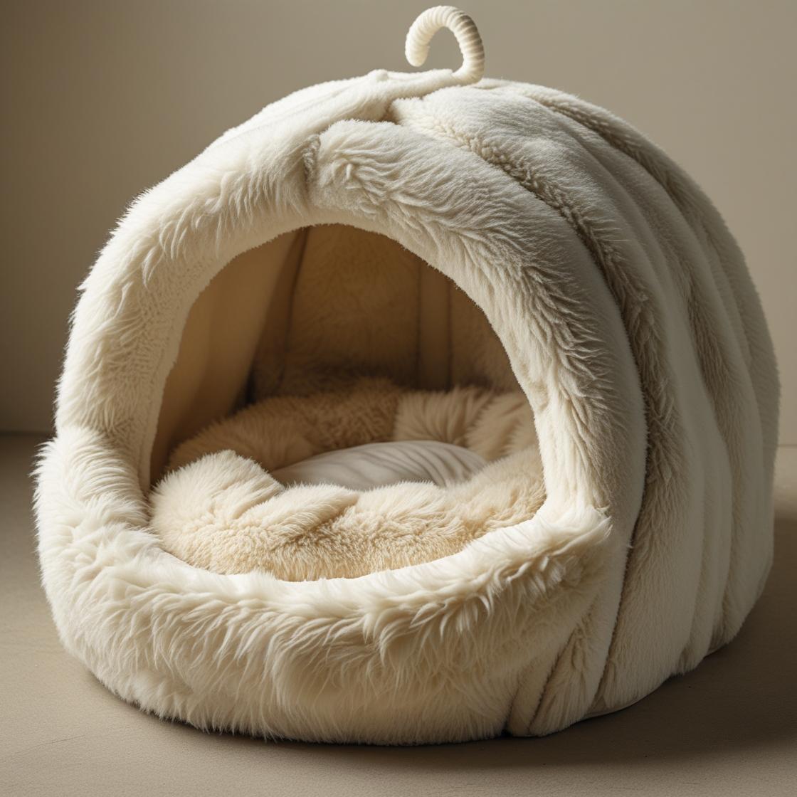 All Season Cat Bed — Soft & Warm Enclosed Pet House for Cats & Small Dogs | Easy to Clean & Durable