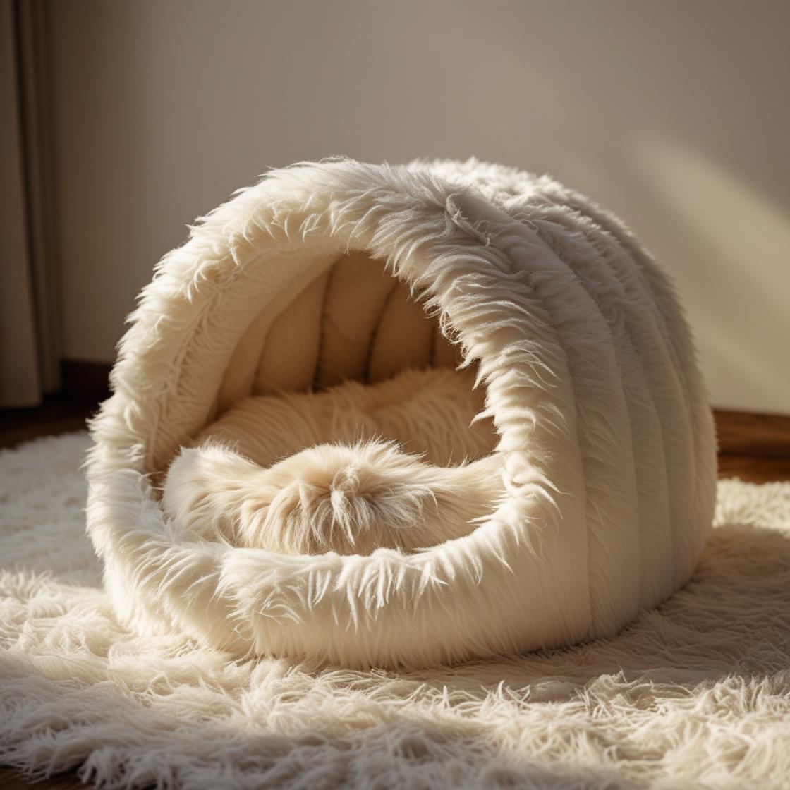 All Season Cat Bed — Soft & Warm Enclosed Pet House for Cats & Small Dogs | Easy to Clean & Durable