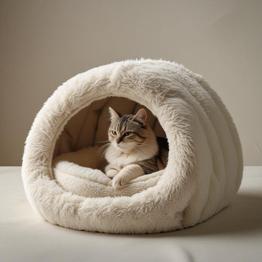 All Season Cat Bed — Soft & Warm Enclosed Pet House for Cats & Small Dogs | Easy to Clean & Durable